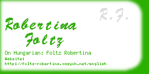 robertina foltz business card